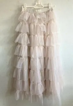 me +em select チュール ロングスカート