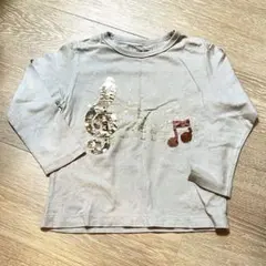 子ども　スパンコール付き長袖Tシャツ 100センチ　グローバルワーク