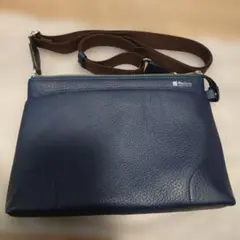 豊岡鞄 ネイビー レザー ショルダーバッグ 中型 - メルカリ