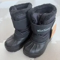 【新品未使用】WILDTHINGS キッズスノーブーツ　18cm ブラック