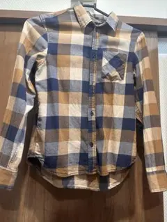 チェック柄 長袖シャツ 140