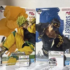一番くじ DIO & 承太郎 フィギュアセット、マライアのマグネット、ステッカー