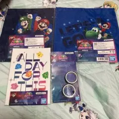 スーパーマリオギャラクシー 一番くじ G賞 ステーショナリー F賞 タオル 4点