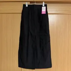 新品flunch裏起毛あったかストレッチタイトロングスカート黒