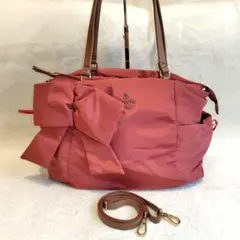 ランバンオンブルー　リボン　ハンドバッグ　2way ショルダーバッグトートバッグのサムネイル
