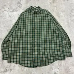 し*ま様 エルエルビーン　チェック　トラディショナルフィット　長袖シャツ　古着