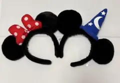 ディズニー　ミッキー　ミニー　定番カチューシャ　２個セット