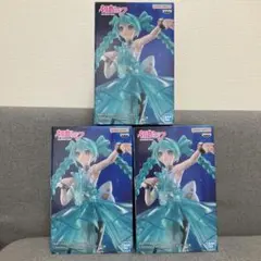 初音ミク　Clearluxe EmeraldGem フィギュア　3点セット