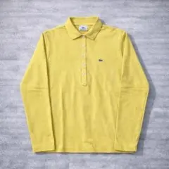 LACOSTE ラコステ イエロー 長袖ポロシャツ ワンポイント スポーツ 春服