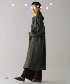 …natural by studioCLIP… 刺繍入リネンOp ✾オリーブ✾