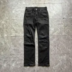 Lee zip pocket coating leather pants y2k