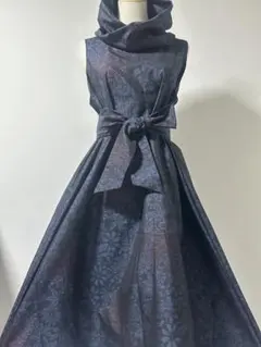 着物リメイクワンピース　272 丈短め