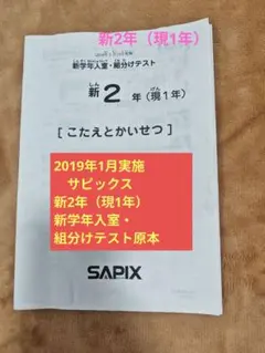 2025年最新】sapix 入室テスト 新2年の人気アイテム - メルカリ