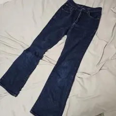 GU ブーツカットデニム Sサイズ ダークブルー