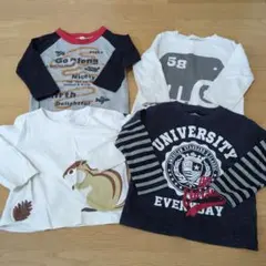 無印良品-他　長袖Tシャツ80 4枚セット