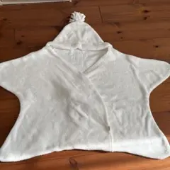 ジェラートピケ　フード付きおくるみ