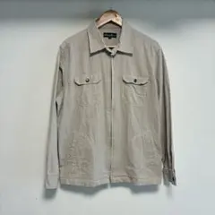 【Eddie Bauer】 ヒッコリーストライプ ジップアップ シャツジャケットのサムネイル