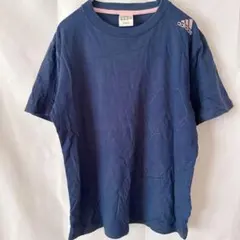 adidas アディダス ジュニア 半袖 Tシャツ 150 ネイビー × ピンク