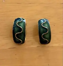 ヴィンテージ イヤリング グリーン