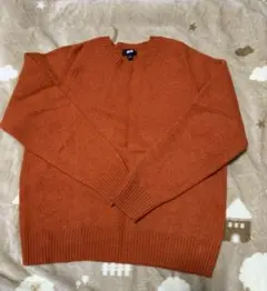 UNIQLO ウールオレンジ長袖セーター L