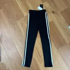 ブラック サイドストライプ スパッツ 140サイズ