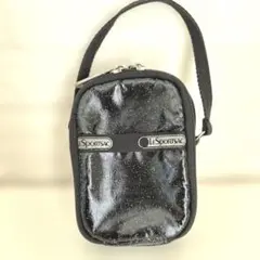 レスポートサック ポーチ バックチャーム　ミニポーチ　ラメブラック