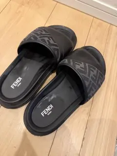 FENDI フェンディ ズッカ柄 厚底 サンダル FFロゴ ブラウン ブラック
