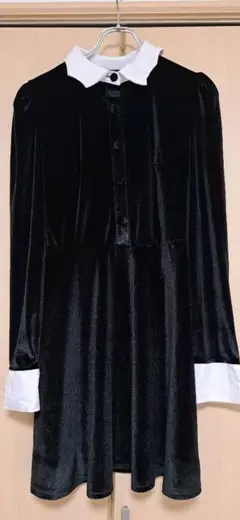 黒ベロア風ワンピース