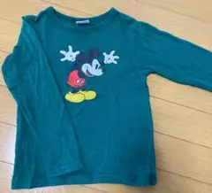 エフオーキッズ ミッキー　長袖シャツ　100 緑グリーン