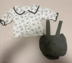 オハナ柄アウターとサスペンダーパンツセット