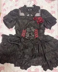 To Alice ゴスロリ・ロリータドレス 黒 薔薇のサムネイル