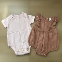 Baby GAP くまさんロンパース 夏服2枚セット 60