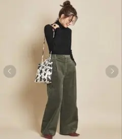 コーデュロイタックワイドパンツ -ウォッシャブル