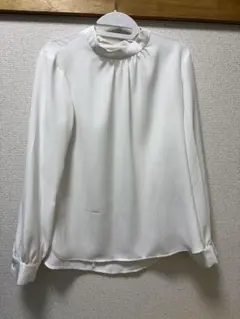【GU 】スタンドカラーブラウス XL ホワイト