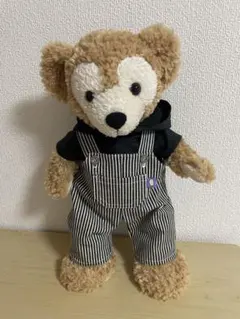 ダッフィー 黒パーカー&ヒッコリーオーバーオール☆ハンドメイドコスチュームのサムネイル