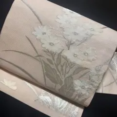 D◆着物くつろぎ 夏物 露草模様 白 薄紫 六通 正絹 薄物 絽 紗 袋帯 A◇着物くつろぎ 夏物 桔梗の花 銀糸 白 六通 正絹 薄物 絽 紗 袋帯