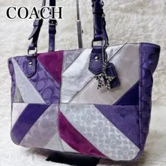 d*7様 COACH シグネチャー レザー ウィズ ボーダー リバーズ ドリーマ