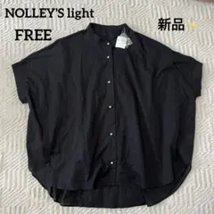 NOLLEY'S light♡半袖　ブラウス　パールボタン　ブラックcd692