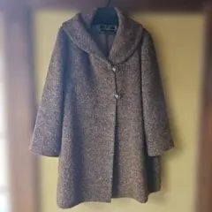 レリアン　ショールカラーコート　茶色 11号