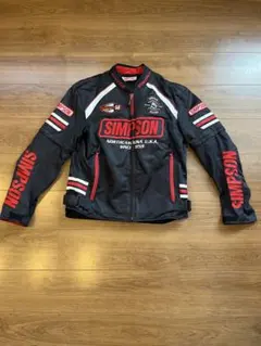 SIMPSON バイクジャケット 黒/赤 U.S.A. DRAG RACING