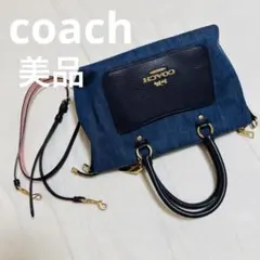 COACH コーチ ショルダーバッグ 2WAYハンドバッグ デニム F44719