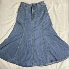 GU デニムマーメードスカート　ロングスカート　S