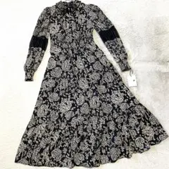 herlipto Winter Floral Long sleeve Dress