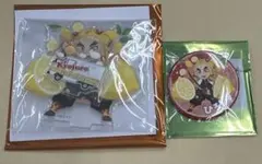 鬼滅の刃　ufotable Cafe 広島　煉獄杏寿郎　アクスタ缶バッジ