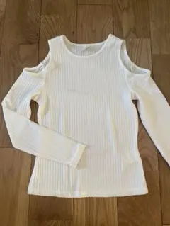 SHEIN オフショルダー 長袖カットソー 10-11Y ホワイト