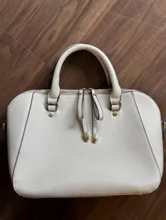 再値下げ！ホワイト ハンドバッグ 合成皮革