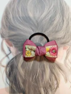 在庫整理SALE!!インド刺繍リボンヘアゴム