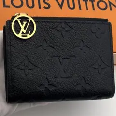 【特美品 IC】ルイヴィトン アンプラント ポルトフォイユ リサ 黒 財布