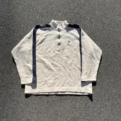 90s old stussy 紺タグ　短丈スウェット　ハーフジップ　usa y2