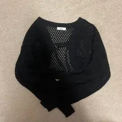 WEGO ブラック メッシュボレロ カーディガンのサムネイル